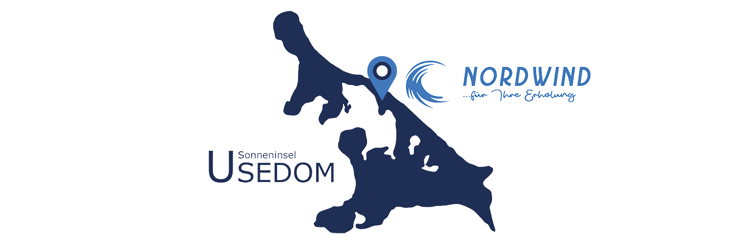 Karte Usedom Ferienhaus Nordwind Kölpinsee